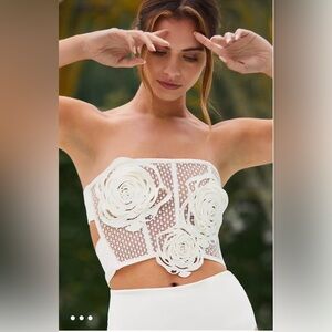 Bahia Maria Jardin De Las Rosas Bikini Top Ivory S